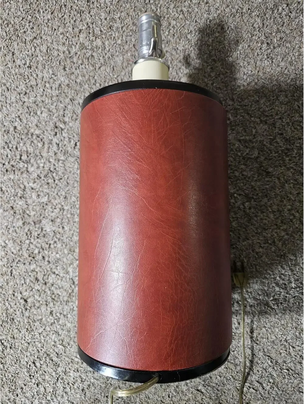 RARE MCM Georges Briard 1960s Southwest Leather Wrapped Table Lamp VINTAGE
